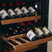 Swiss Cave Wine Fridge Display Shelves Full View 