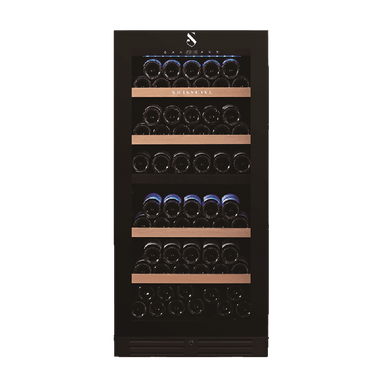 Swiss Cave Classic Dual Zone Wine Cooler, 127cm, 107 Bottles, WL355DF Front View