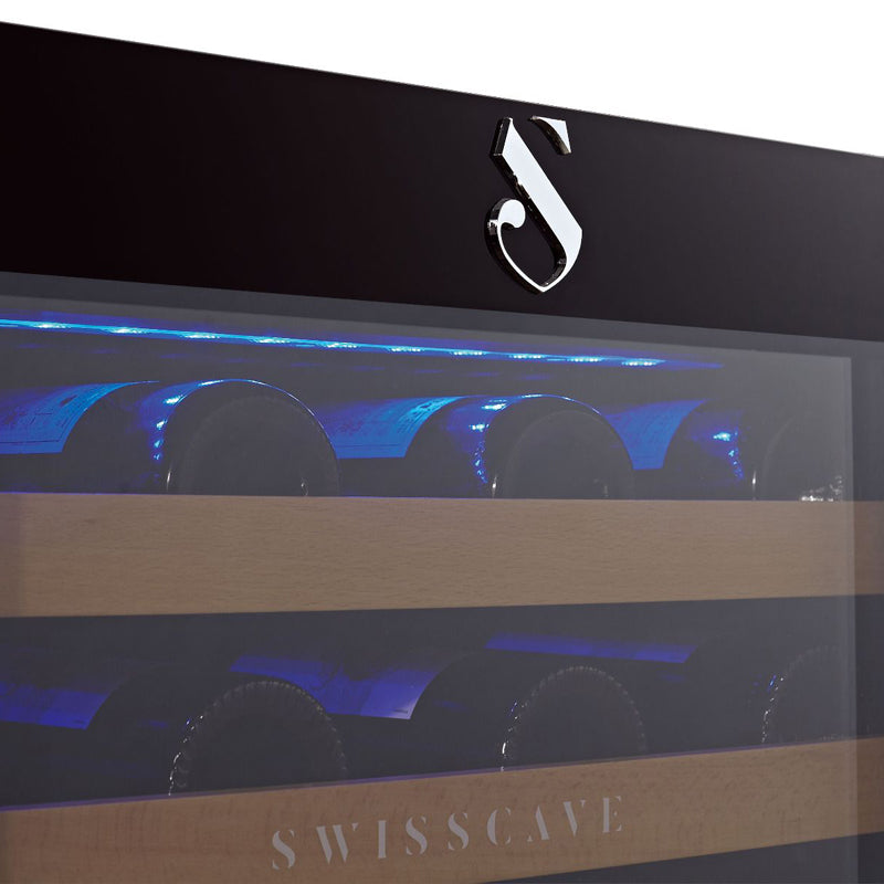 Swiss Cave Classic Dual Zone Wine Cooler, 127cm, 107 Bottles, WL355DF Logo