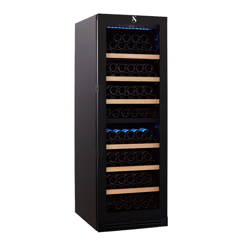 Swiss Cave Classic Dual Zone Wine Cooler, 172cm, 154 Bottles, WL455DF Front Side View