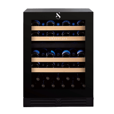 Swiss Cave Classic Dual Zone Wine Cooler, 82cm, 40 Bottles, WL155DF Front Full View