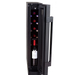 Swiss Cave Classic Single Zone Wine Cooler, 82cm, 9 Bottles, WL30F in black with the door open with bordeaux bottles