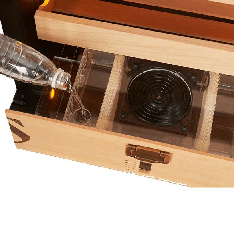 Swiss Cave Premium Humidor, 127cm, 1800 Cigars water system