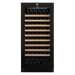 Swiss Cave Premium Single Zone Wine Cooler in Black, 127cm, 112-124 Mixed Bottles Front View