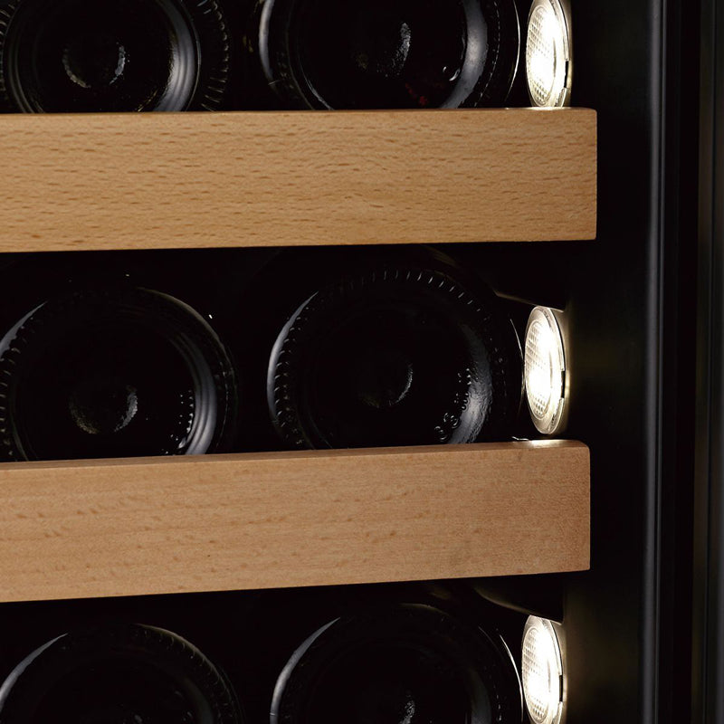 Swisscave Premium Single Zone Wine Cooler in Black, 127cm, 112-124 Mixed Bottles, WLB-360F-MIX