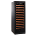 Swiss Cave Premium Single Zone Wine Cooler in Black, 172cm, 163-200 Mixed Bottles Side Angled View