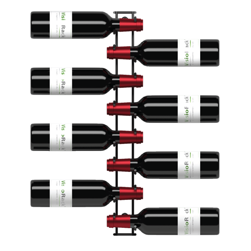 Visio Racks Visio Cloud range with 8 wine bottle holders in black